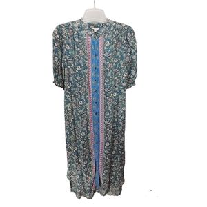 Lucky Brand Dress Floral Button  Size SP